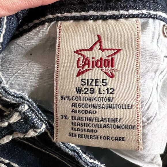 LA Idol USA | Blingy Bermuda Low Rise Denim Shorts - Picture 7 of 7